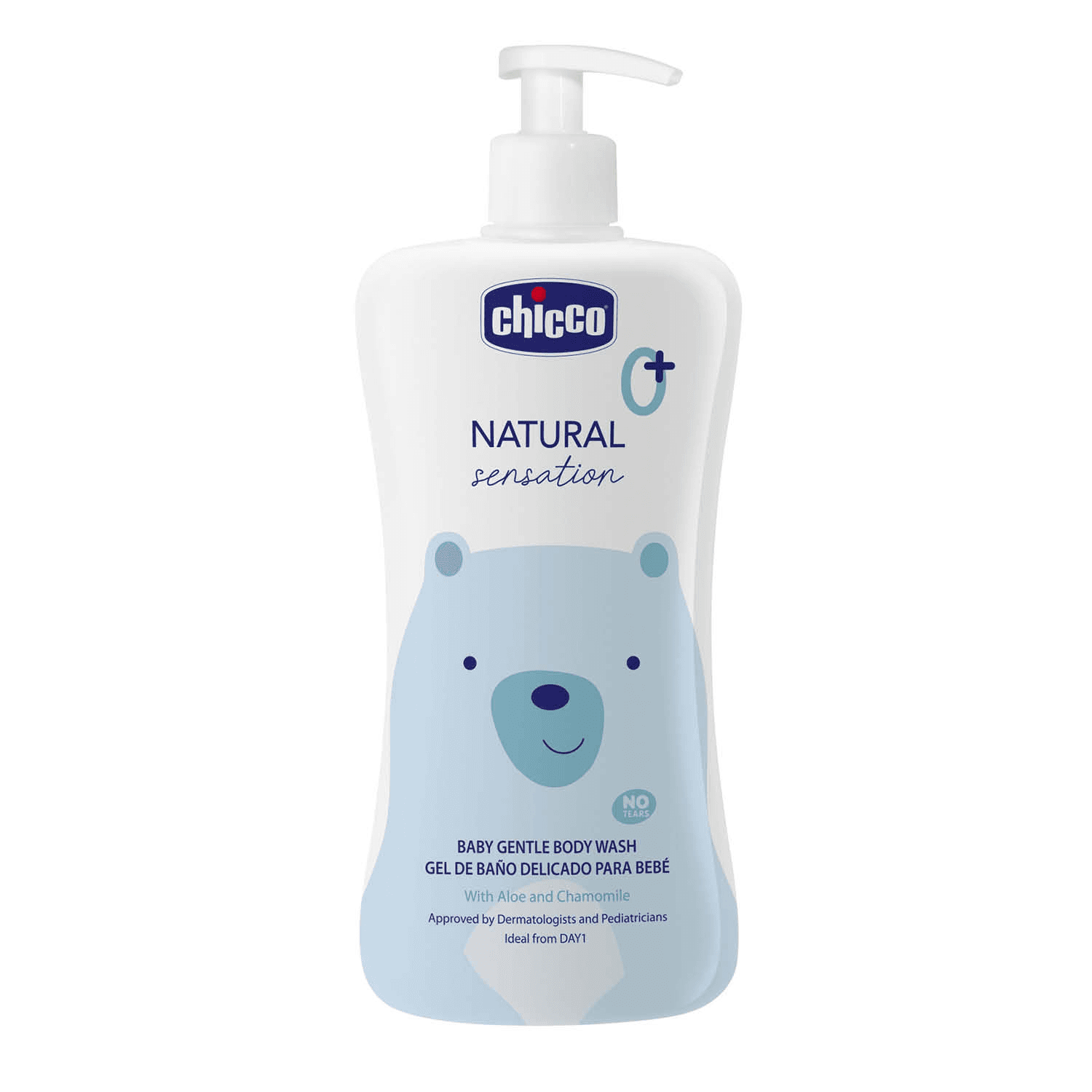 Ніжний гель для купання з алое та ромашкою Chicco Natural Sensation Без сліз, 500 мл